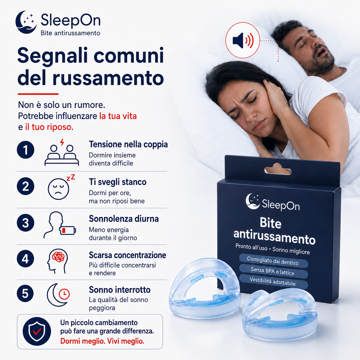 SleepOn: Antirussamento