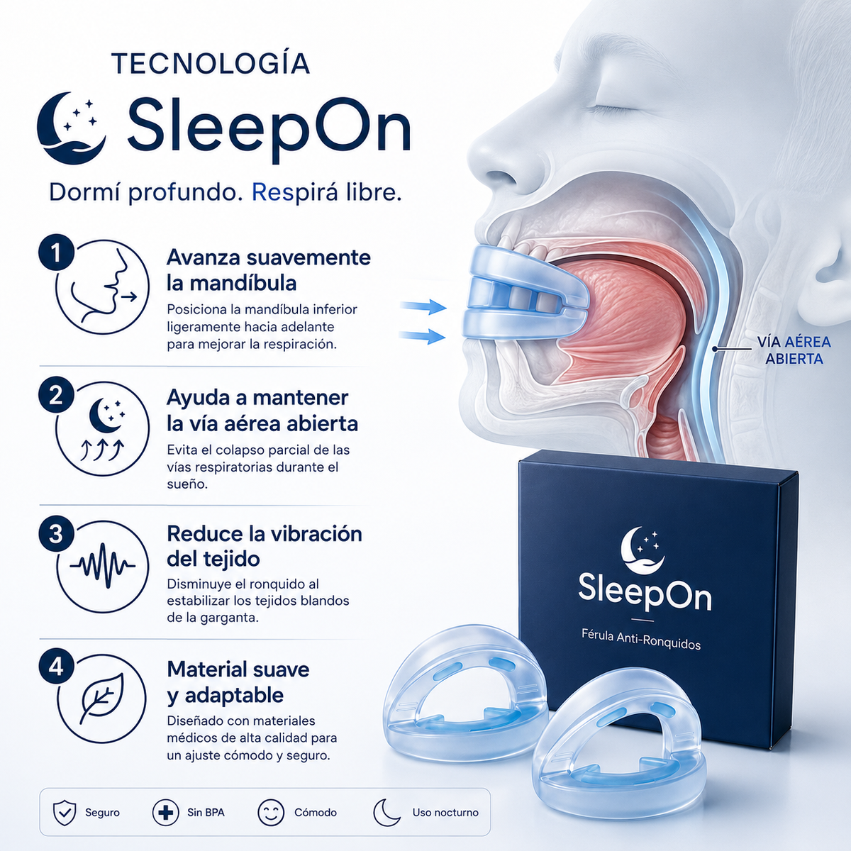 SleepOn® - Antironquidos 2x1