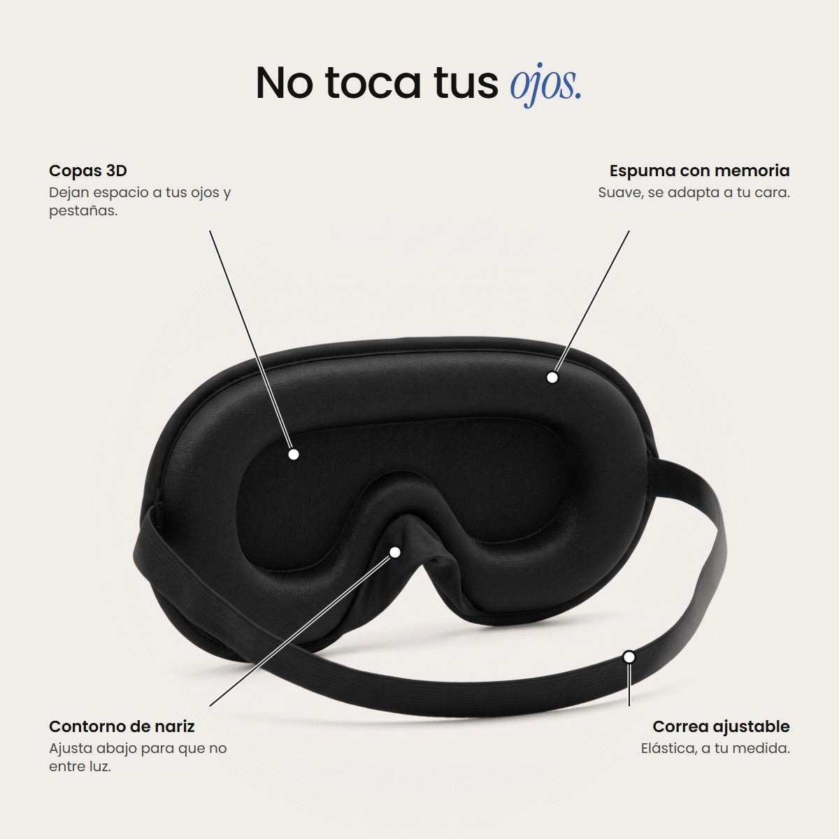 Antifaz 3D para dormir SleepOn Blackout