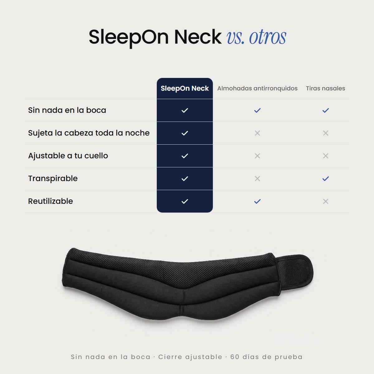 Collarín antirronquidos SleepOn Neck